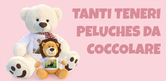 Peluches personalizzati con foto e testo